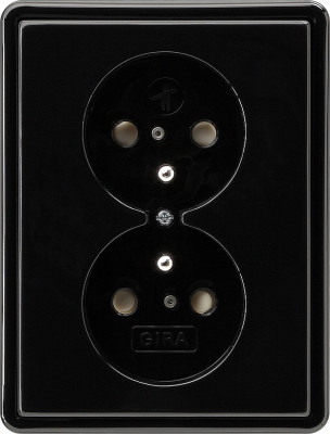 Розетка двойная с заземляющим штифтом