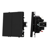 054255 - Механизм выключателя двухклавишный проходной SWT-NOBE-MKP2-SFPL-BK (230V, 10A) (Arlight, -)