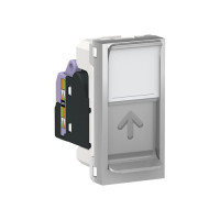 NU341430 - SE UNICA MODULAR РОЗЕТКА компьютерная, RJ45, одиночная, кат. 6 UTP, 1 модуль, АЛЮМИНИЙ, Schneider Electric