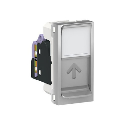 NU341430 - SE UNICA MODULAR РОЗЕТКА компьютерная, RJ45, одиночная, кат. 6 UTP, 1 модуль, АЛЮМИНИЙ, Schneider Electric