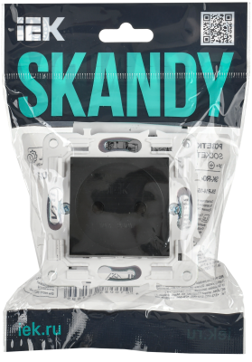 SKANDY Роз. без з/к/ш 10А SK-R02Bl черн. IEK, SK-R10-10-K02