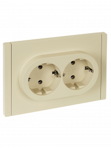 FORTE&PIANO Роз. 2-я с з/к без з/ш б/к 16А FP424 ван. IEK, FP-R21-16-1-K10