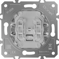 Donel D16  Механизм жалюзийного кнопочного выключателя, самозажимные контакты 16 A 250 В~, DO15800