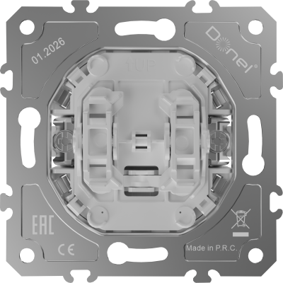 Donel D16  Механизм жалюзийного кнопочного выключателя, самозажимные контакты 16 A 250 В~, DO15800