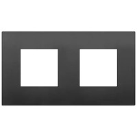 Vimar Накладка CLASSIC на 4 модуля (2+2) расстояние между центрами 71мм черная, 19643.71