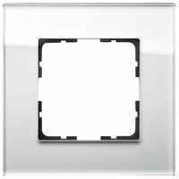Рамка 1-постовая, стекло White, G1001GW, Jasmart Electric
