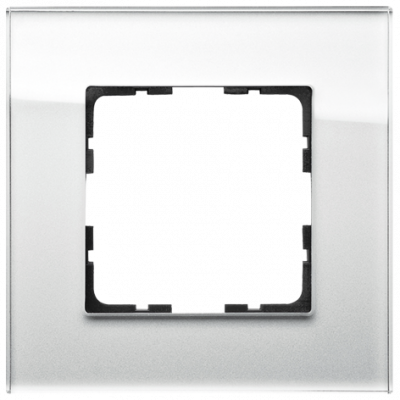Рамка 1-постовая, стекло White, G1001GW, Jasmart Electric