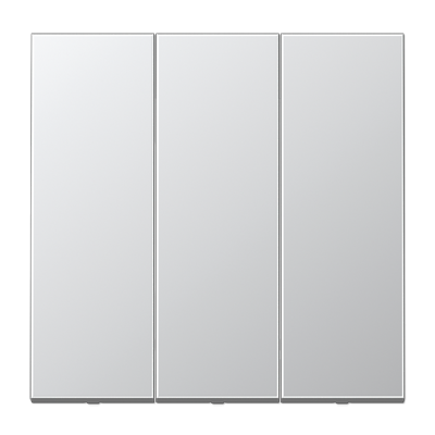 Тройная клавиша для балансирных механизмов выключателей (кнопок); металл; алюминий; Aluminium, AL993