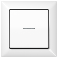 Jung Выключатель 1-клавишный, с подсветкой, серия AS 500