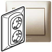 Legrand Двойная розетка - Galea Life - 2х2К+3 - винтовые клеммы - в сборе - titanium, 771430