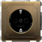 MTN2300-4143 - MERTEN МЕХАНИЗМ розетки 16А с з/к с/ шт. АНТИЧНАЯ ЛАТУНЬ QF SD, Schneider Electric