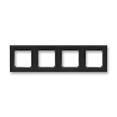 ABB EPJ Levit антрацит / дымчатый чёрный Рамка 4 поста