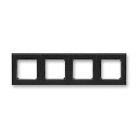 ABB EPJ Levit антрацит / дымчатый чёрный Рамка 4 поста