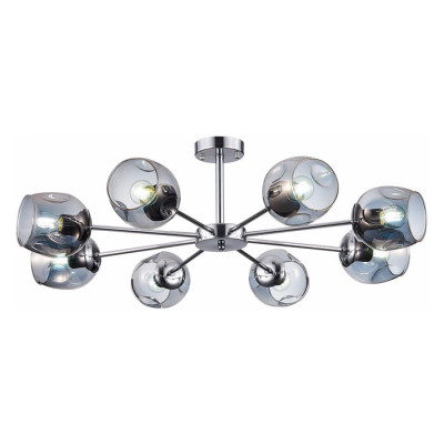 Evoluce SLE155402-08 Светильник потолочный Хром/Дымчатый E27 8*60W