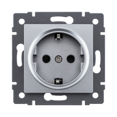 Розетка штепсельная SCHUKO 16A/250 В, серый Kollinger REA-002GY для Aspekt, Eleganz, Reflex