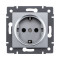 Розетка штепсельная SCHUKO 16A/250 В, серый Kollinger REA-002GY для Aspekt, Eleganz, Reflex