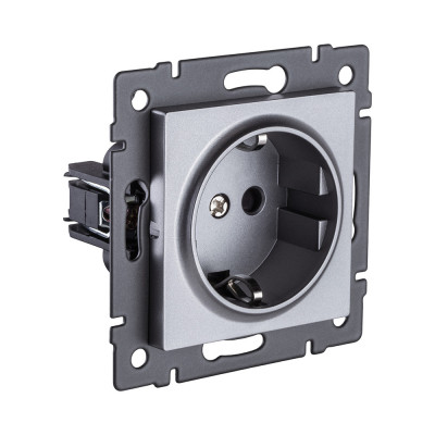 Розетка штепсельная SCHUKO 16A/250 В, серый Kollinger REA-002GY для Aspekt, Eleganz, Reflex