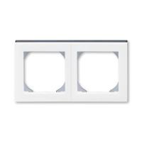 3901H-A05520 62 - Рамка ABB Levit 2 поста 55х55 для механизмов BJE белый / дымчатый чёрный - 2CHH015520A4062