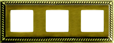 FD01233PB Fede Sevilla Рамка 3-ная, Bright Patina
