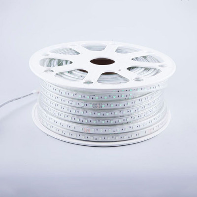 Лента светодиодная, 60SMD(5050)/м 11Вт/м 230V IP65 50м, RGB, FERON LS706 в комплекте: контроллер 1шт., коннектор 2шт., заглушка 2шт., Feron 32718