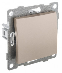 GUSI Bravo МЕХАНИЗМ Перекл. (проходной) 1кл., скрытая установка, 10А, 250В. Цвет: шампань., С10В4-027