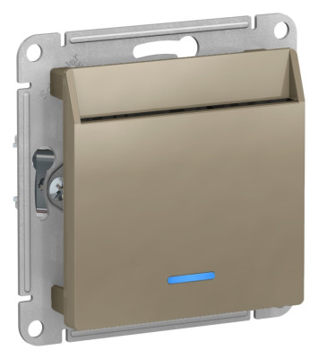 ATN000567 - ATLASDESIGN ВЫКЛЮЧАТЕЛЬ карточный с подсветкой, 10А, без задержки отключения, механизм, ШАМПАНЬ, Systeme Electric