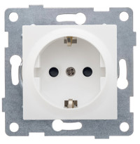 GUSI Ugra МЕХАНИЗМ Роз. 1-ой с/з с з/ш, скрытая установка, 16А, 250В. Цвет белый., С11Р4-001