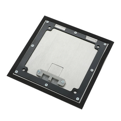 Люк напольный на 2 модуля, металлический, h=65мм, с рамкой, крышка без углубления, TIMIUX, нержавеющая сталь, EU2H65R ST