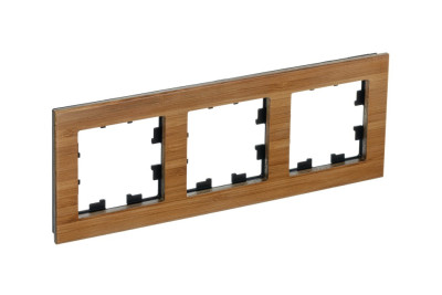 ATN353203 - ATLASDESIGN NATURE 3-постовая РАМКА, ДЕРЕВО БАМБУК, Systeme Electric