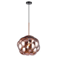 LUSSOLE STRAWBERRY Подвесной светильник, цвет основания - медный, плафон - стекло (цвет - медный), 1x40W E27, LSP-8212