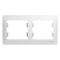 Glossa Рамка 2-ная, горизонтальная, бел.