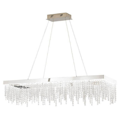 39283 Светодиод. подвес ANTELAO с димм., 39W(LED), 1150х320, H1500, сталь, хром/хрусталь, прозрачный