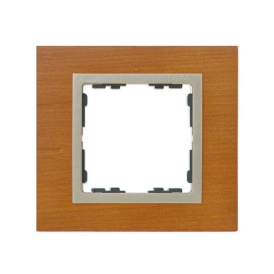 Simon S82N Рамка 1-ная, дуб - шампань (дерево), 82917-66