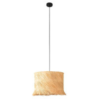 390238 Подвесной светильник (люстра) PAISANO, 1X40W (E27), ?480, сталь, черный / ротанг, натуральный