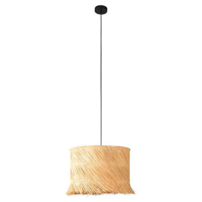 390238 Подвесной светильник (люстра) PAISANO, 1X40W (E27), ?480, сталь, черный / ротанг, натуральный