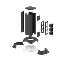 ДКС Миниколонна алюминиевая, 0.35м, цвет чёрный, 19533