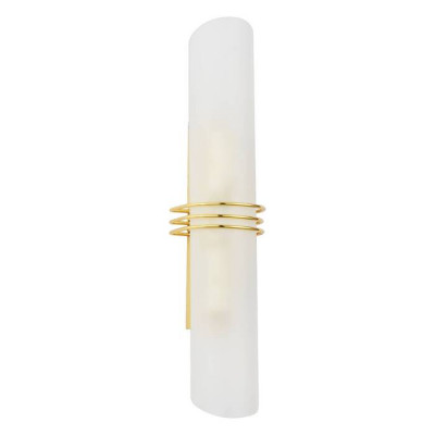 LUSSOLE SELVINO Бра, цвет основания - блестящее золото, плафон - стекло (цвет - белый), 2x40W E14, LSA-7701-02