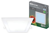 Светильник ультратонкий встраиваемый светодиодный "Даунлайт" квадрат СВО (белый) 18 Вт 4000К TDM Electric, SQ0329-0122