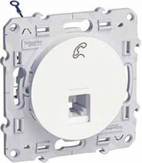 S52R497 - ODACE РОЗЕТКА телефонная, RJ12, 6 контактов, винтовые зажимы, БЕЛЫЙ, Schneider Electric S52R497 - ODACE РОЗЕТКА телефонная, RJ12, 6 контактов, винтовые зажимы, БЕЛЫЙ, Schneider Electric
