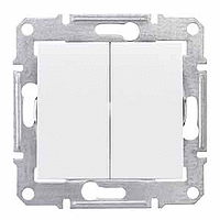 SDN0300121 - SE Sedna Бел Выключатель 2-клавишный 10А (сх.5), Schneider Electric SDN0300121 - SE Sedna Бел Выключатель 2-клавишный 10А (сх.5), Schneider Electric