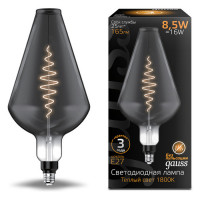 Лампа Gauss Filament Vase 8.5W 165lm 1800К Е27 gray flexible LED 1/2, 180802005