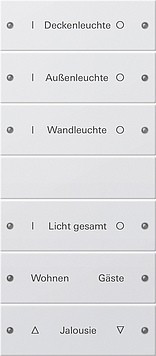 220603 Gira Набор клавиш 6-клав. (3+3),  ГРАВИРОВКА