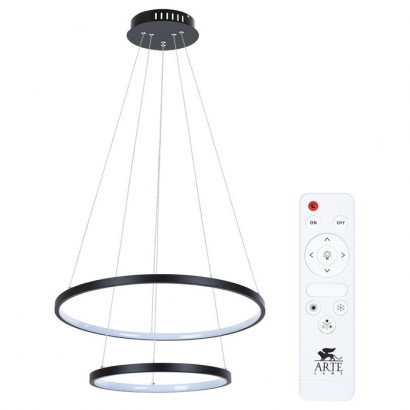 Arte Lamp FRODO, Светильник подвесной, цвет арматуры - черный, цвет плафона/декора - белый, 1x65W LED, A2197SP-2BK