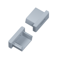 Donel, Боковая заглушка для профиля DN18522 Цвет: Серый, серия DN8ALE, DNCAP18522