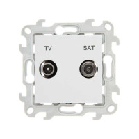 Simon Розетка TV-SAT одиночная, бел, 2410487-030