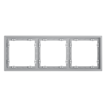 Рамка пластиковая VOLTUM S70 на 3 поста, (серый), VLS100316