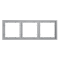 Рамка пластиковая VOLTUM S70 на 3 поста, (серый), VLS100316