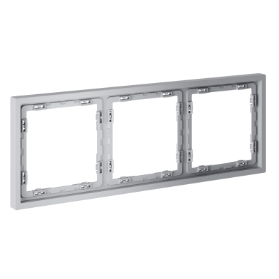 Рамка пластиковая VOLTUM S70 на 3 поста, (серый), VLS100316