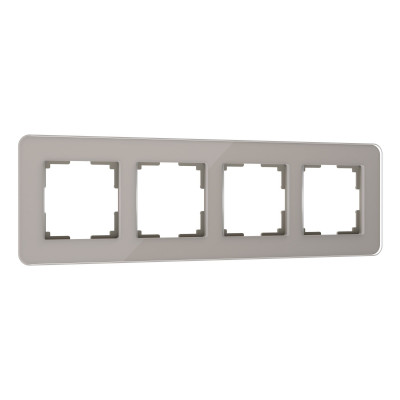 Werkel W0042417/ Рамка на 4 поста Elite (дымчатый, стекло), a057877