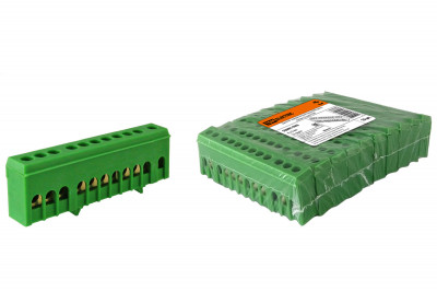 Шина "N" нулевая в изоляторе на DIN-рейку 6x9мм 12 групп TDM Electric, SQ0801-0083